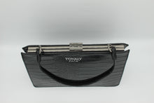 Load image into Gallery viewer, Amina Crocodile Embossed Leather Bag top view