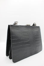 Load image into Gallery viewer, Amina Crocodile Embossed Leather Bag back view